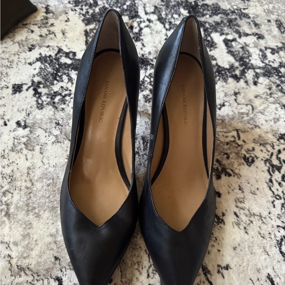 Banana Republic Black Leather Heels